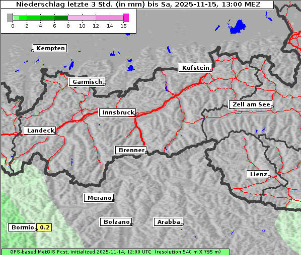 Niederschlag, 15. 11. 2025