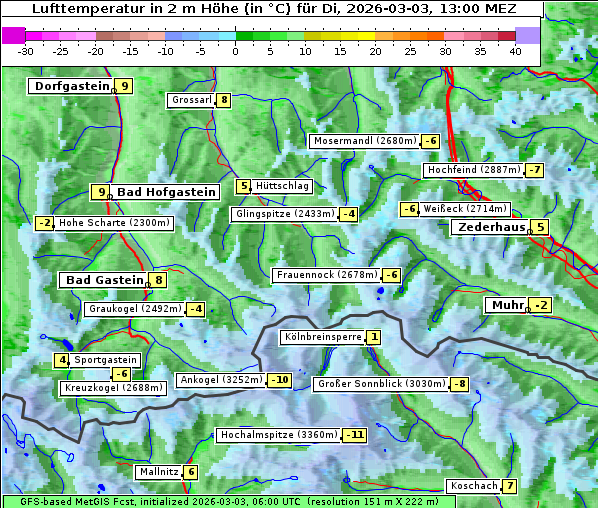 Temperatur, 3. 3. 2026