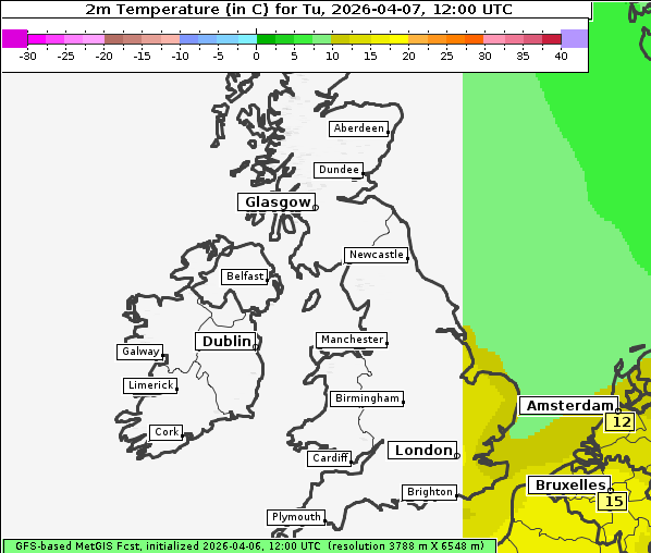 Temperatur, 7. 4. 2026