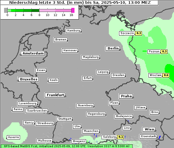 Niederschlag, 10. 5. 2025