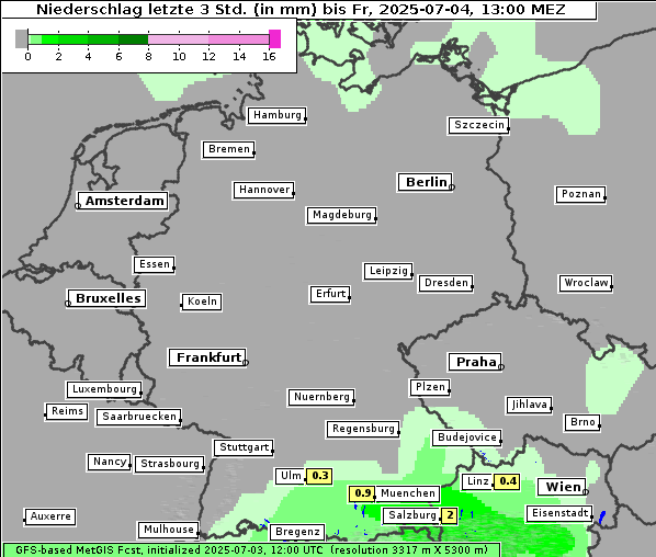 Niederschlag, 4. 7. 2025