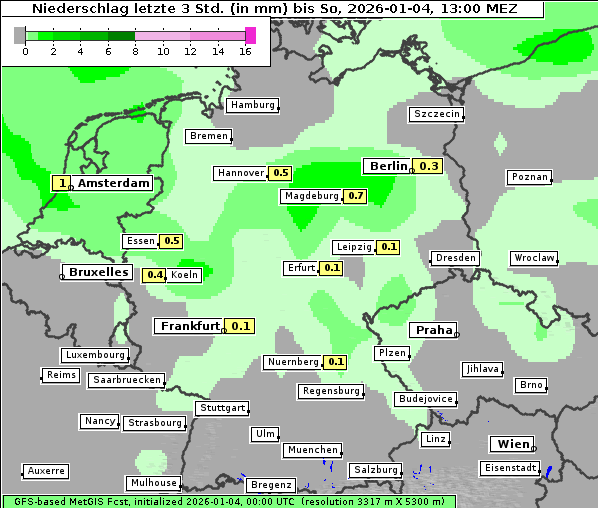 Niederschlag, 4. 1. 2026