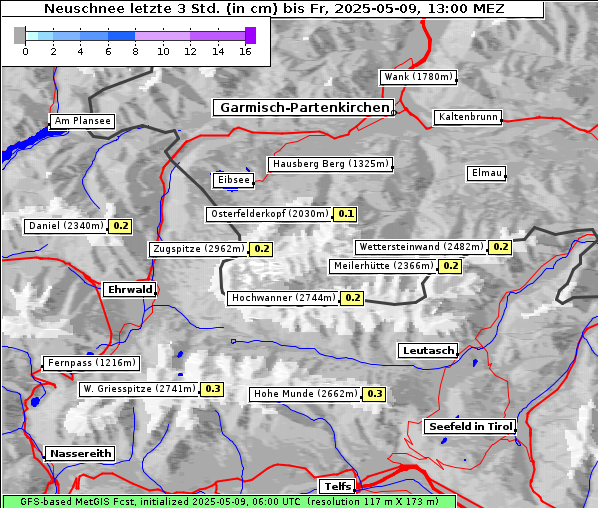 Neuschnee, 9. 5. 2025