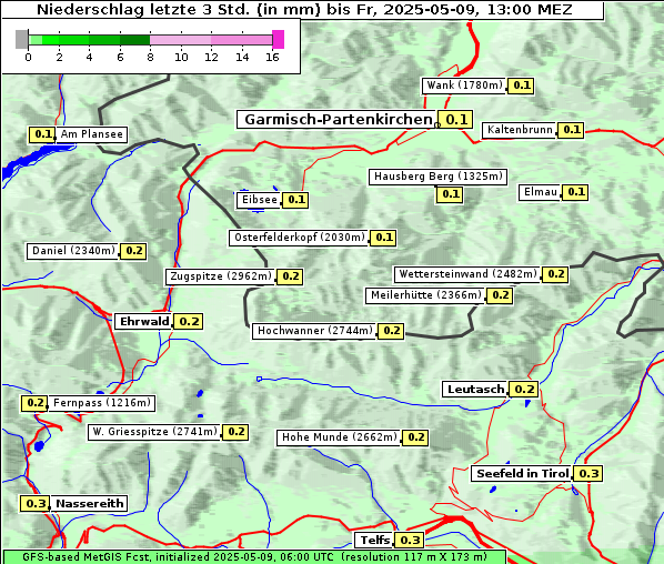 Niederschlag, 9. 5. 2025