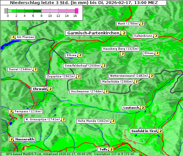 Niederschlag, 17. 2. 2026