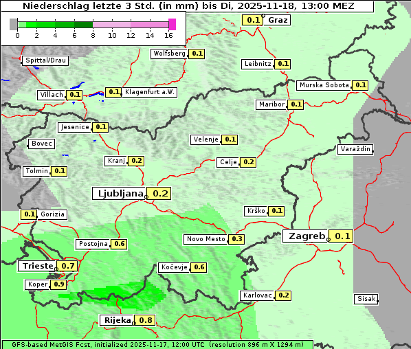 Niederschlag, 18. 11. 2025