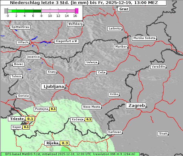 Niederschlag, 19. 12. 2025