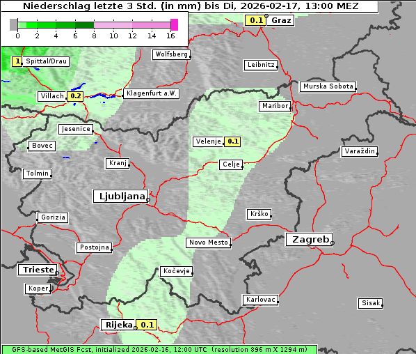 Niederschlag, 17. 2. 2026