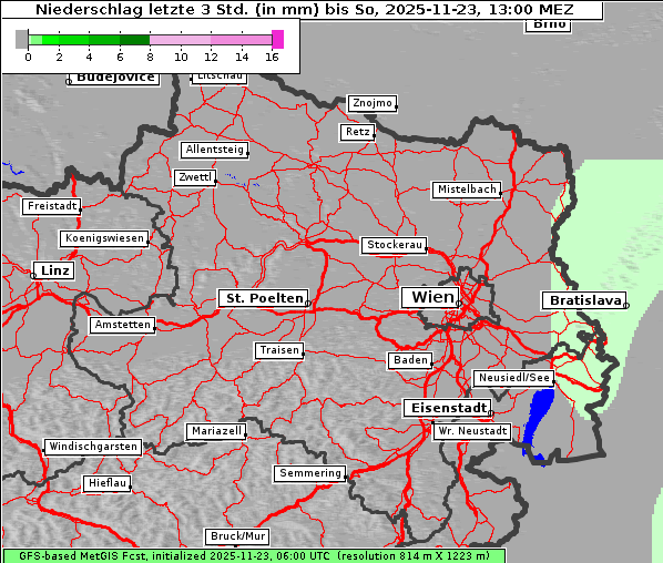 Niederschlag, 23. 11. 2025