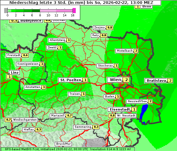 Niederschlag, 22. 2. 2026