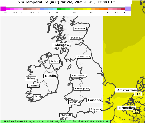 Temperatur, 5. 11. 2025