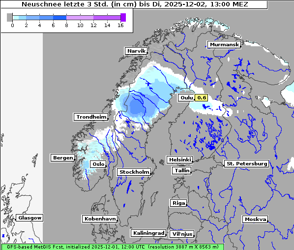 Neuschnee, 2. 12. 2025