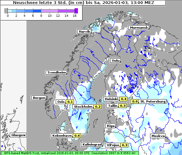Neuschnee, 3. 1. 2026