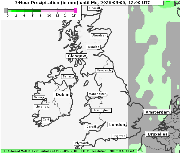 Niederschlag, 9. 3. 2026