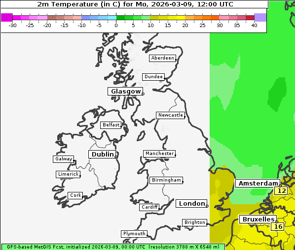 Temperatur, 9. 3. 2026