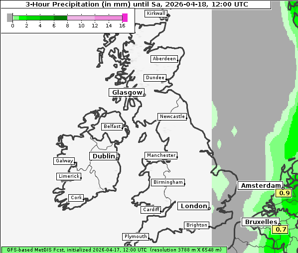 Niederschlag, 18. 4. 2026