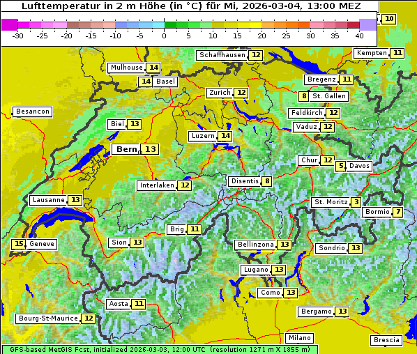 Temperatur, 4. 3. 2026