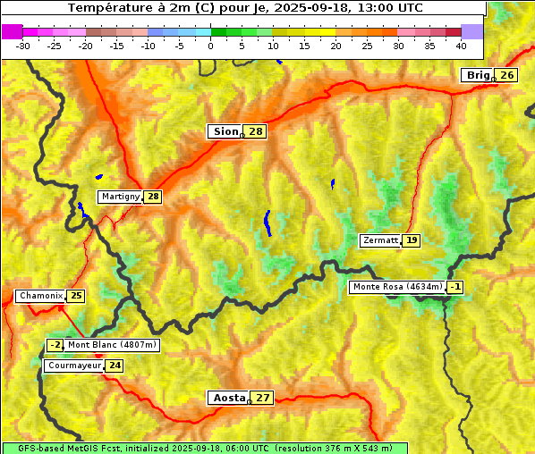 Temperatur, 18. 9. 2025