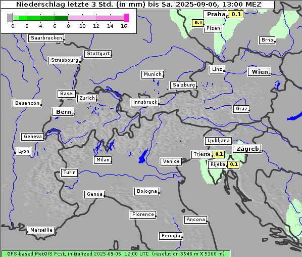 Niederschlag, 6. 9. 2025