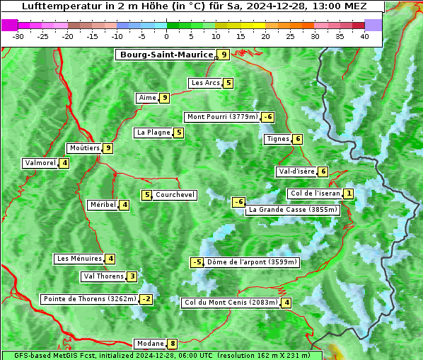 Temperatur, 28. 12. 2024