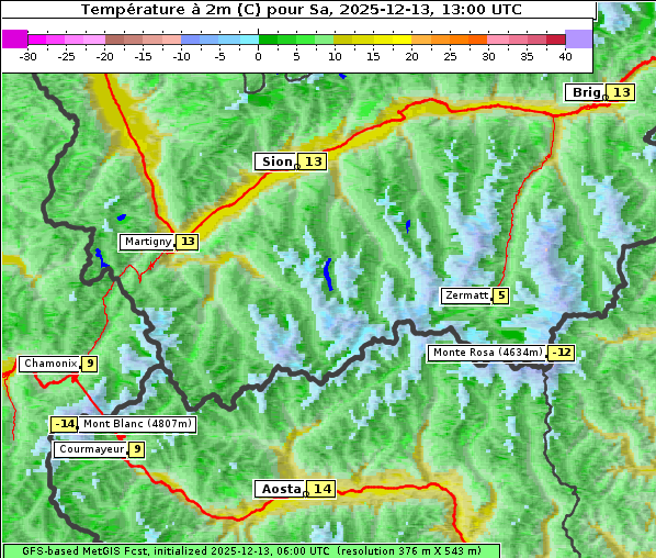Temperatur, 13. 12. 2025