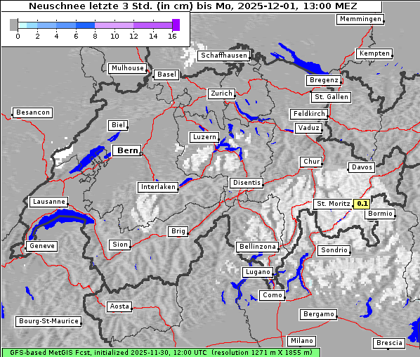 Neuschnee, 1. 12. 2025