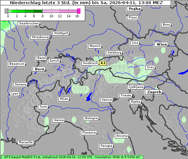 Niederschlag, 11. 4. 2026