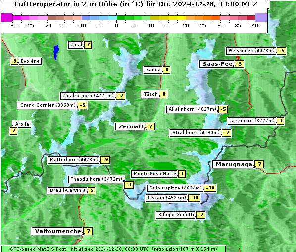 Temperatur, 26. 12. 2024