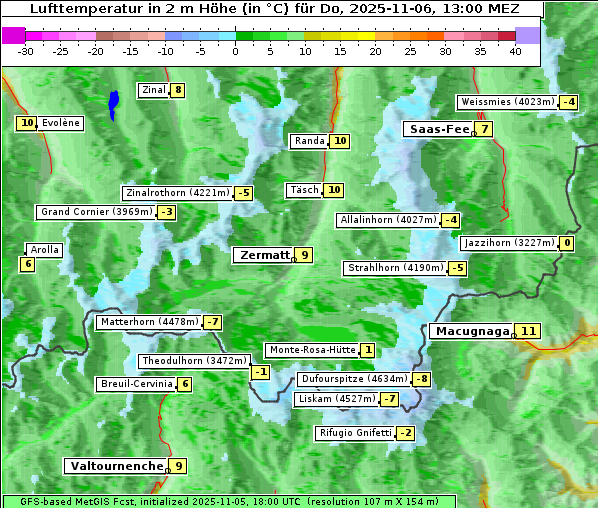 Temperatur, 6. 11. 2025