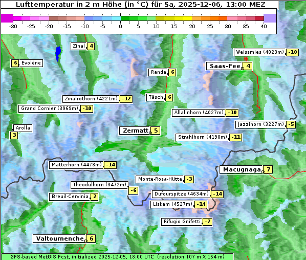 Temperatur, 6. 12. 2025