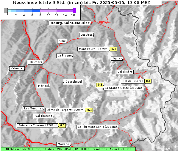 Neuschnee, 16. 5. 2025