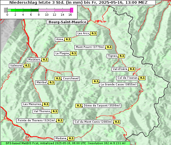 Niederschlag, 16. 5. 2025