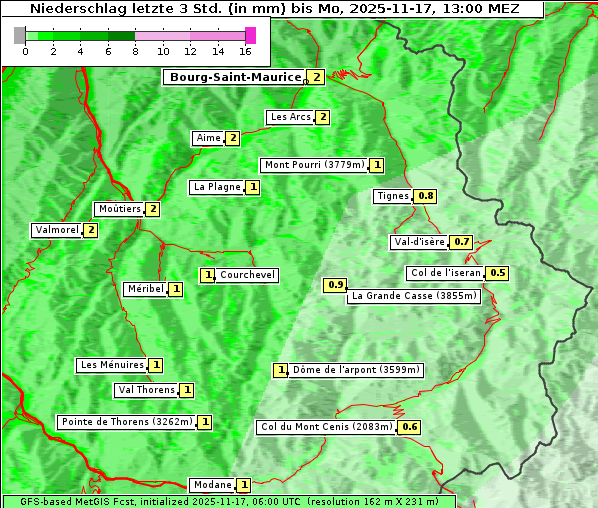 Niederschlag, 17. 11. 2025