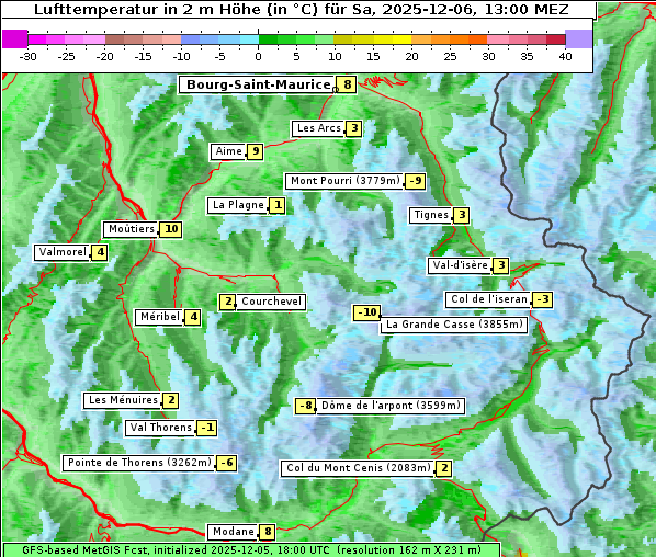 Temperatur, 6. 12. 2025
