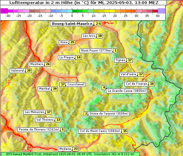 Temperatur, 3. 9. 2025