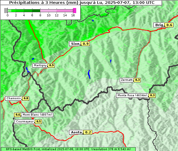 Niederschlag, 7. 7. 2025