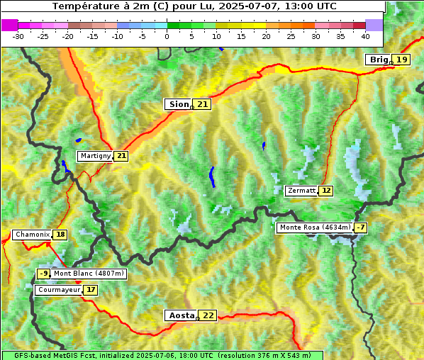 Temperatur, 7. 7. 2025