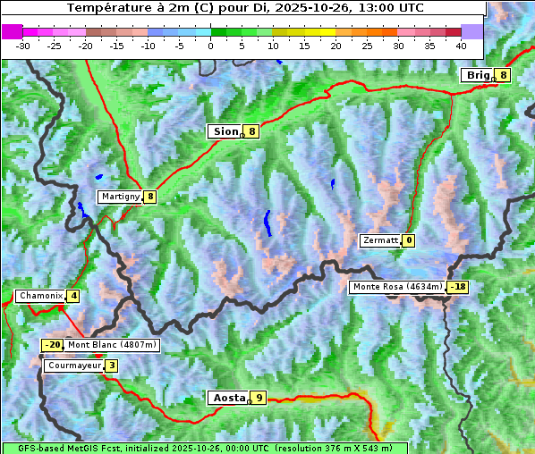 Temperatur, 26. 10. 2025