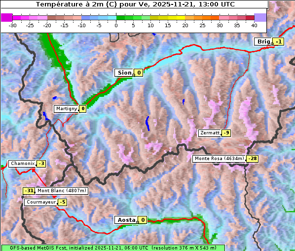 Temperatur, 21. 11. 2025
