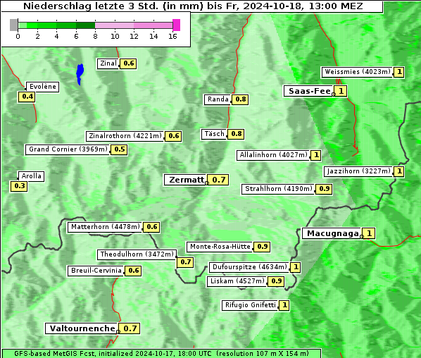 Niederschlag, 18. 10. 2024