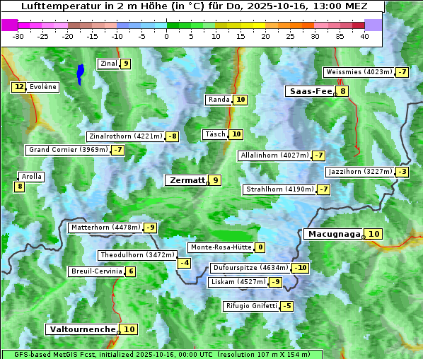Temperatur, 16. 10. 2025