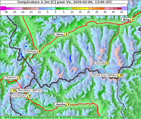 Temperatur, 6. 2. 2026