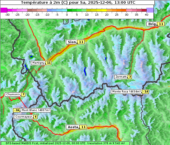 Temperatur, 6. 12. 2025
