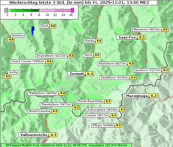 Niederschlag, 21. 11. 2025