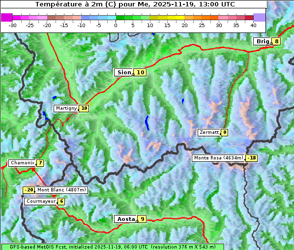 Temperatur, 19. 11. 2025
