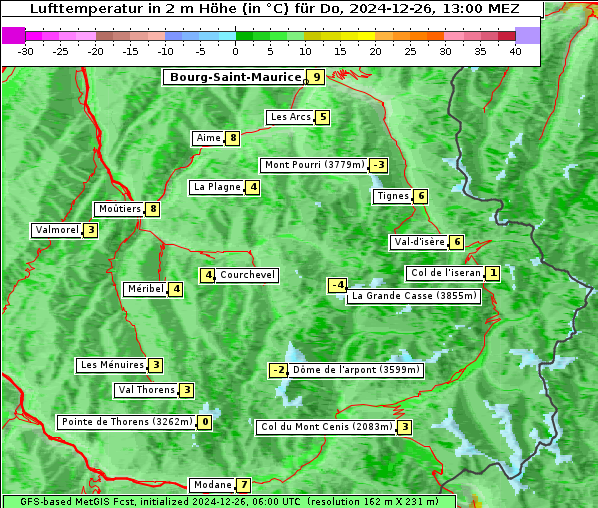 Temperatur, 26. 12. 2024