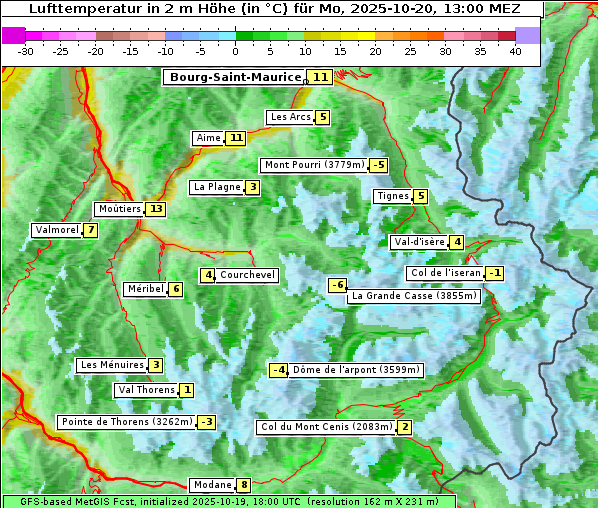 Temperatur, 20. 10. 2025