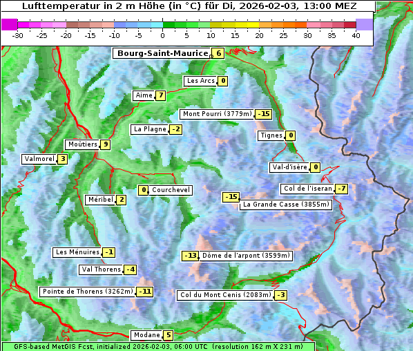 Temperatur, 3. 2. 2026