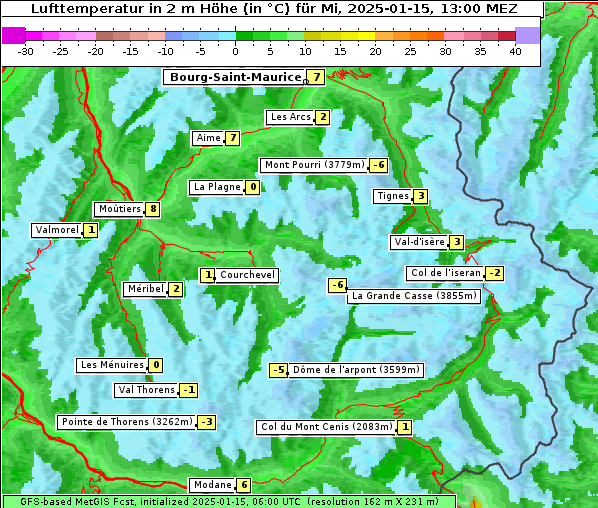 Temperatur, 15. 1. 2025