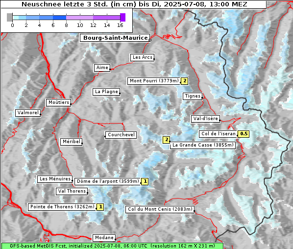 Neuschnee, 8. 7. 2025
